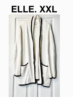 Elle Open-Front Cardigan Fall Winter Striped Warm Cozy